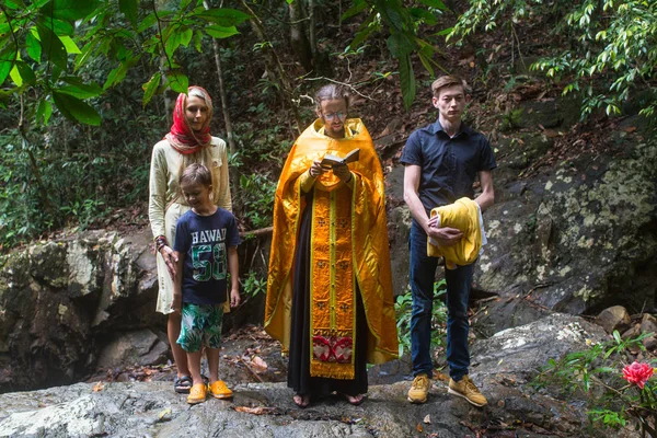 Koh Chang Tayland Mar 2018 Hıristiyan Ayini Manevi Doğum Vaftiz — Stok fotoğraf