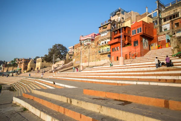 Varanasi India Mar 2018 Banks Holy Ganges River Early Morning — Stock Photo, Image