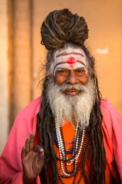 Varanasi India Mar 2018 Sadhu Baba Heilige Man Ghats Van — Stockfoto