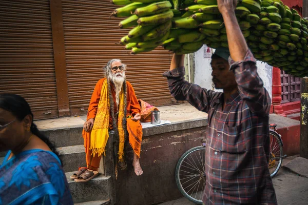Varanasi Inde Mar 2018 Sadhu Baba Saint Homme Sur Les — Photo