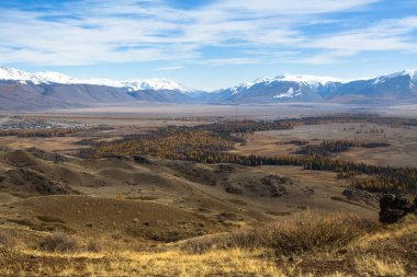 Görünüm dağın kuzey-Chuya ridge Altay Cumhuriyeti, Rusya Federasyonu.