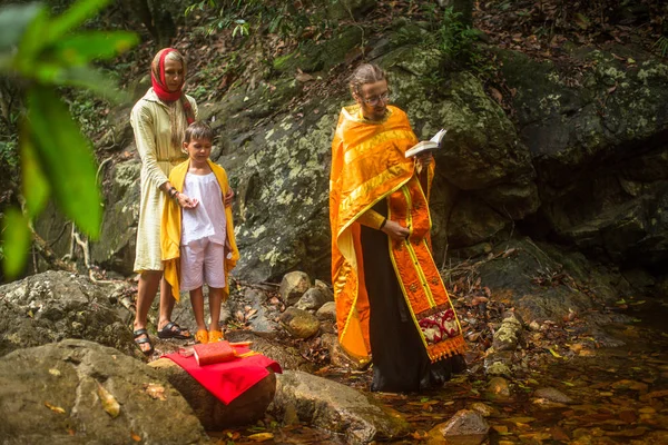 Koh Chang Tayland Mar 2018 Hıristiyan Ayini Manevi Doğum Vaftiz — Stok fotoğraf