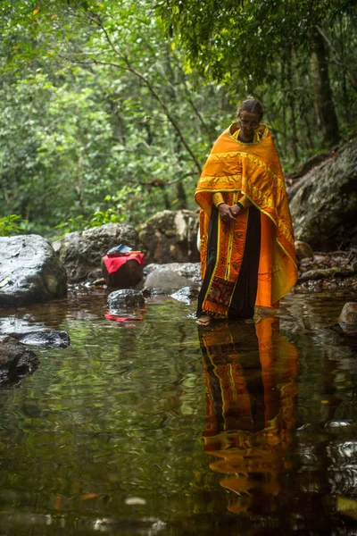 Koh Chang Tayland Mar 2018 Ortodoks Rahip Manevi Doğum Vaftiz — Stok fotoğraf