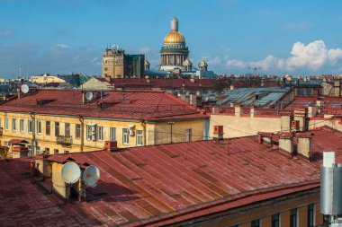St. Petersburg, Rusya'nın eski Merkezi çatılar.