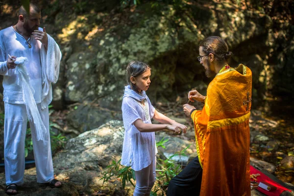 Koh Chang Thailand März 2018 Während Der Rituellen Taufe Untertauchen — Stockfoto