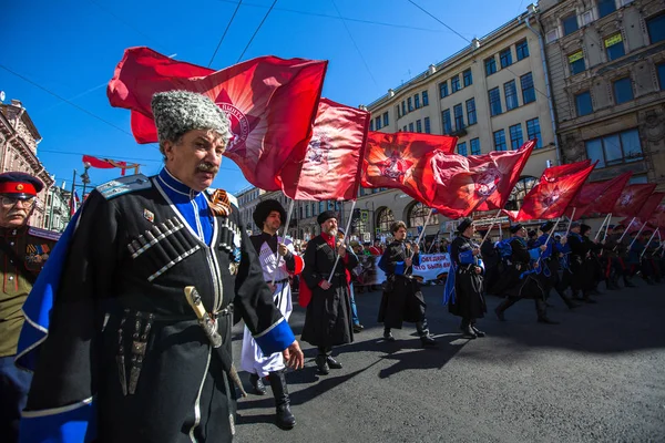 Petersburg Rusko Května 2018 Března Během Nesmrtelné Regiment Den Vítězství — Stock fotografie