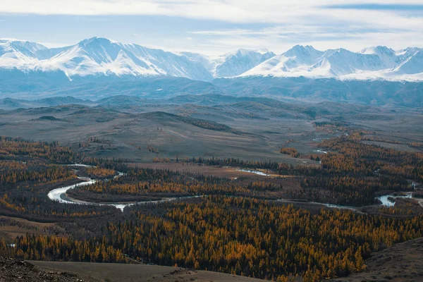 Πανόραμα Του Βουνού North Chuya Κορυφογραμμή Της Δημοκρατίας Altai Ρωσία — Φωτογραφία Αρχείου