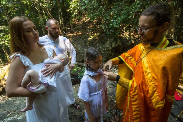 Koh Chang Thailand Mar 2018 Baptism Christian Sacrament Spiritual Birth — Stock Photo, Image