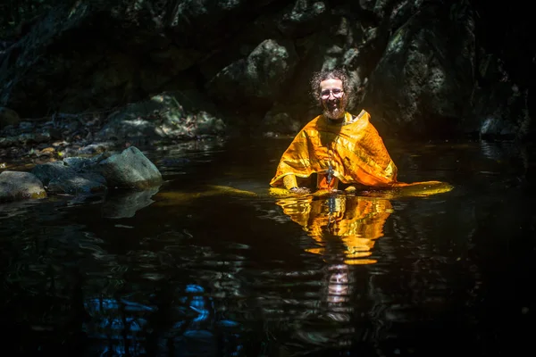 Koh Chang Thajsko Březen 2018 Během Obřady Křtu Ponoření Vodě — Stock fotografie