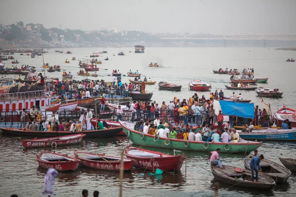 Varanasi India Mar 2018 Aan Oever Van Rivier Van Heilige — Stockfoto