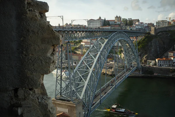 Porto Portugal Setembro 2019 Vista Ponte Dom Luis Nos Últimos — Fotografia de Stock