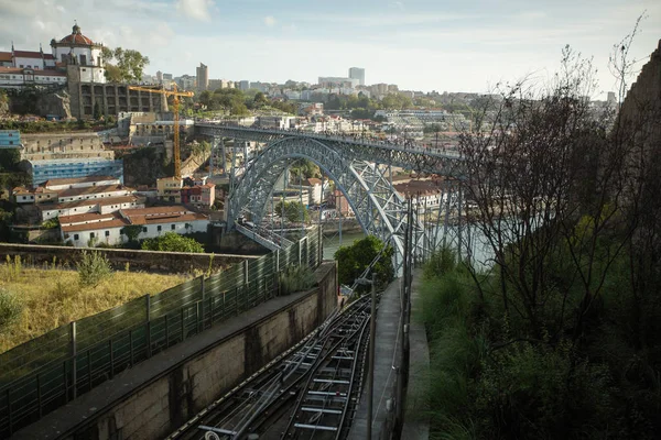 View Dom Luis Bridge Douro River Porto Portugal — Stock Photo, Image