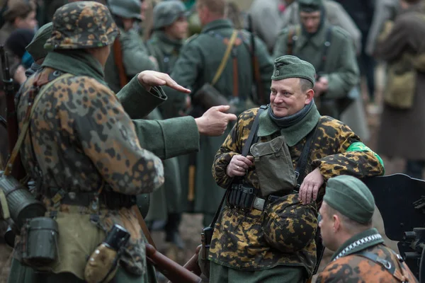 Voronezh Rusia Nov 2019 Participantes Reconstrucción Histórico Militar Dedicados Acción — Foto de Stock