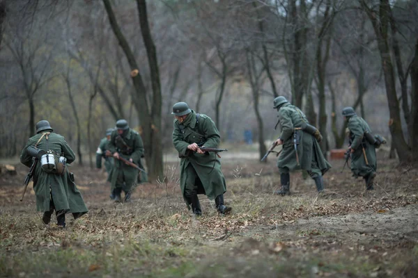 Voronezh Russia Nov 2019 Partecipanti Alla Ricostruzione Storico Militare Dedicata — Foto Stock