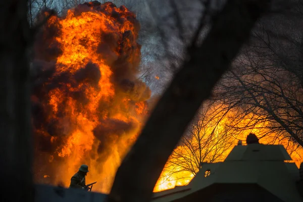 Voronezh Russland November 2019 Teilnehmer Des Militärhistorischen Wiederaufbaus Gewidmet Dem — Stockfoto