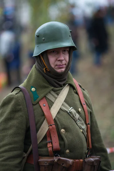 Voronezh Rusia Nov 2019 Participantes Reconstrucción Histórico Militar Dedicados Acción —  Fotos de Stock