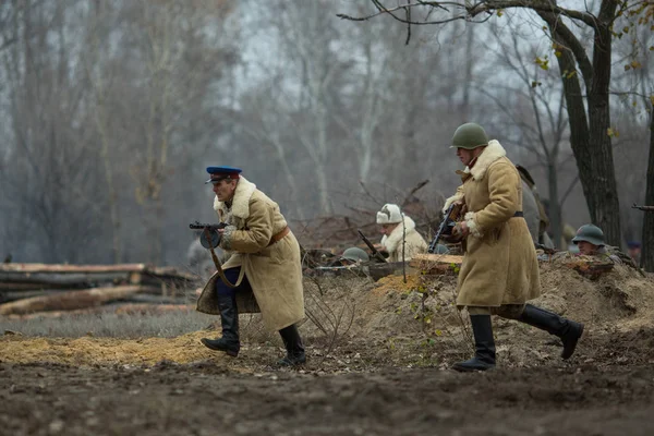 Voronezh Russland November 2019 Teilnehmer Des Militärhistorischen Wiederaufbaus Gewidmet Dem — Stockfoto