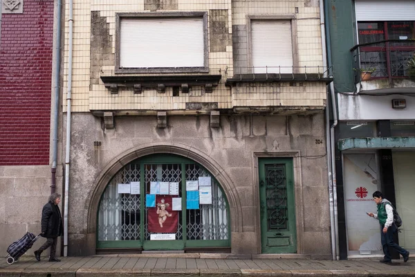 Porto Portugal Nov 2019 Vista Las Fachadas Los Edificios Una — Foto de Stock