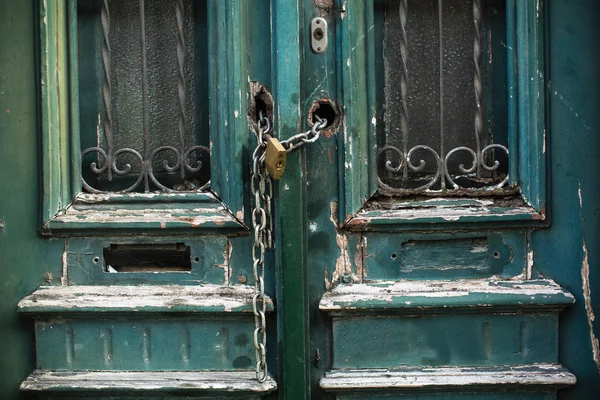 Vecchie Porte Una Casa Abbandonata — Foto Stock