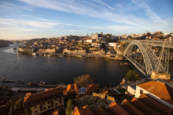 Porto Portugal Januar 2017 Blick Auf Den Douro Fluss Und — Stockfoto