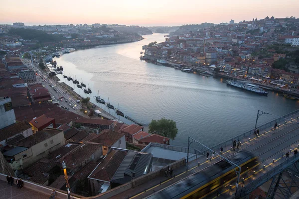 Porto Portugal Abr 2017 Vista Superior Del Puente Dom Luis —  Fotos de Stock