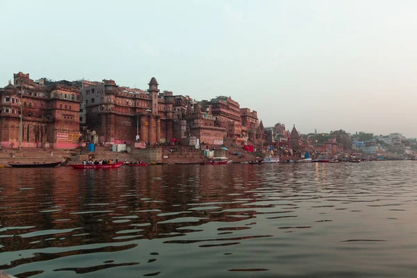 Varanasi India Mar 2018 Bankok Szent Gangesz Folyó Kora Reggeli — Stock Fotó