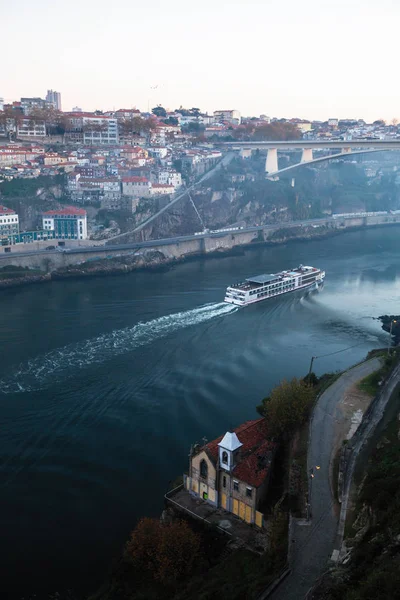 Porto Portugal Nov 2019 Vista Rio Douro Ponte Dom Luis — Fotografia de Stock