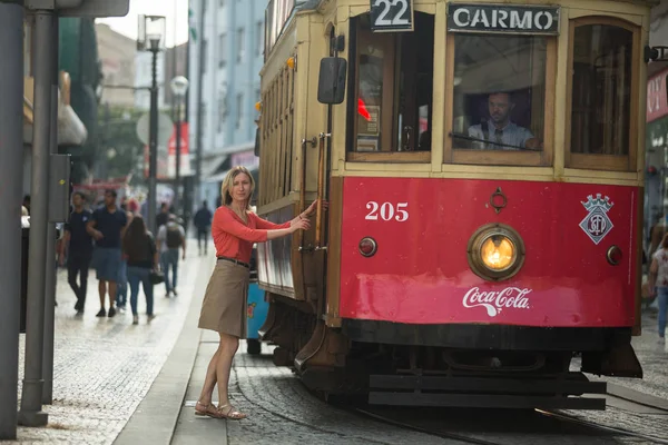 Porto Portugal Sep 2019 Vista Superior Una Las Calles Del — Foto de Stock