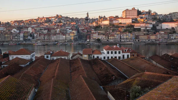Porto Portugal Jan 2017 Vue Sur Rivière Douro Centre Ville — Photo