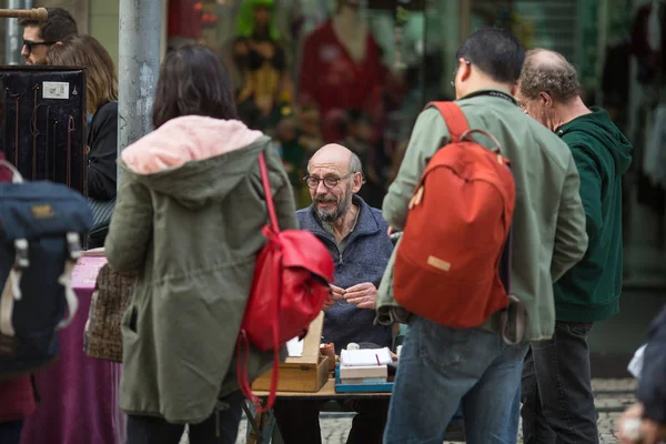 Porto Portugal Dec 2019 Rua Pedonal Santa Catarina Centro Porto — Fotografia de Stock