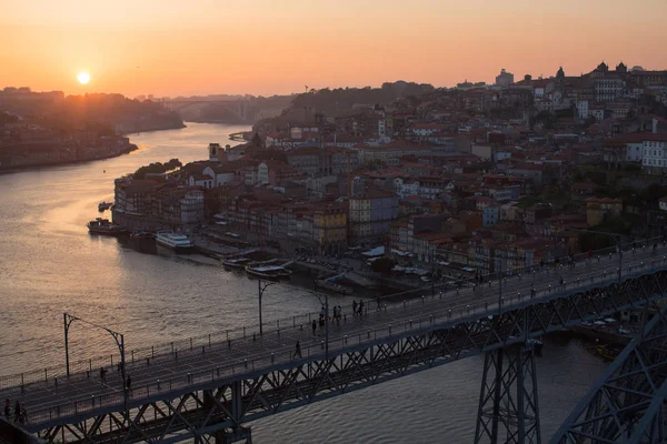 Porto Portugal Apr 2017 Κάτοψη Της Γέφυρας Dom Luis Και — Φωτογραφία Αρχείου