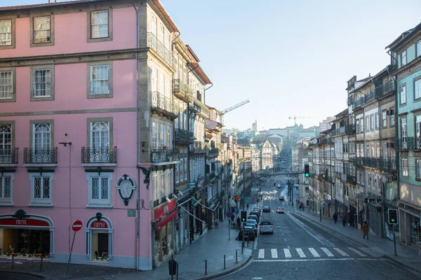 Porto Portugal Nov 2019 Вид Одну Вулиць Центрі Рано Вранці — стокове фото