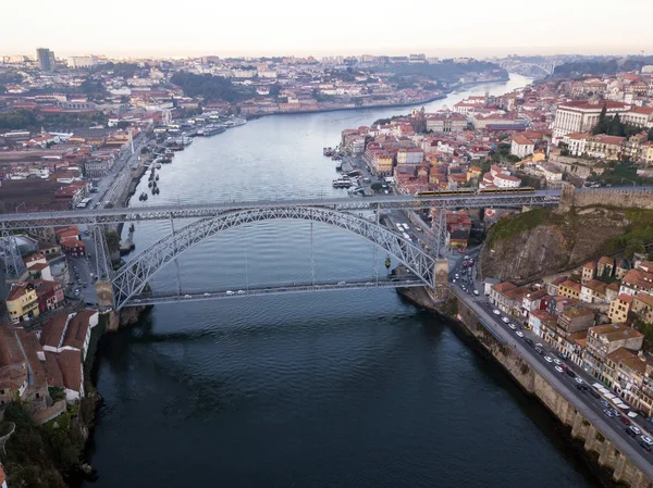 Porto Portugal Sep 2017 Luftbild Zentrum Der Stadt Porto Wird — Stockfoto