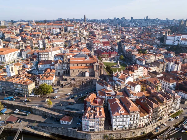 Porto Portugal Sep 2017 Aerial View Houses City Center Porto — 스톡 사진