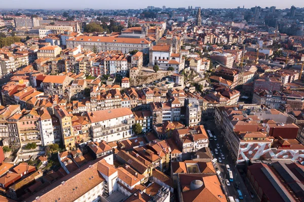 Porto Portekiz Eylül 2017 Şehir Merkezindeki Evlerin Havadan Görünüşü Porto — Stok fotoğraf