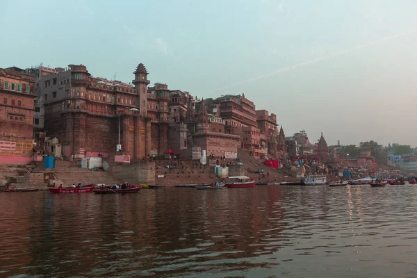 Varanasi India Mar 2018 Bankok Szent Gangesz Folyó Kora Reggeli — Stock Fotó