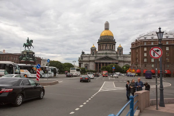 Petersburg Rosja Września 2017 Widok Katedrę Izaaka Każdego Roku Mieście — Zdjęcie stockowe