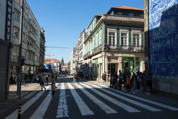 Porto Portugal Feb 2020 Uma Das Ruas Centro Antigo Porto — Fotografia de Stock