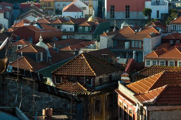 Bâtiments Toitures Dans Centre Vieux Porto Portugal — Photo
