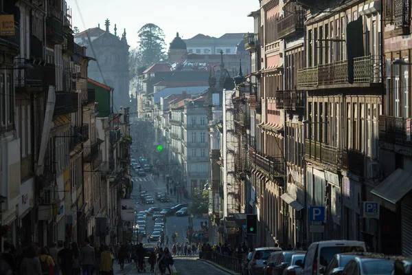 Porto Portugal Feb 2020 Una Las Calles Del Casco Antiguo —  Fotos de Stock