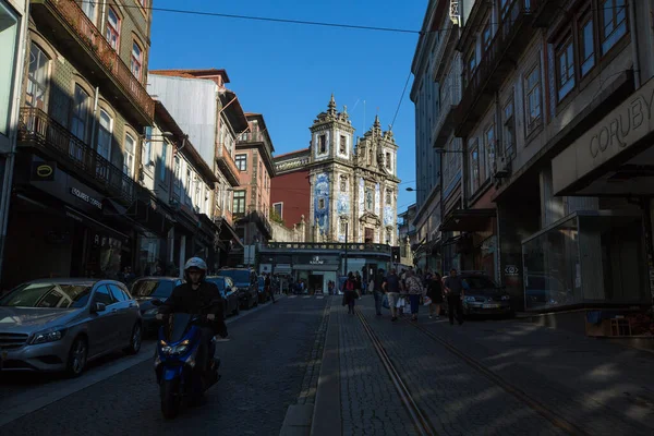 Porto Portugal Feb 2020 Uma Das Ruas Centro Antigo Porto — Fotografia de Stock