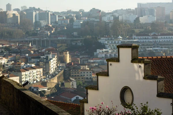 Alte Gebäude Zentrum Von Porto Hintergrundlicht Portugal — Stockfoto