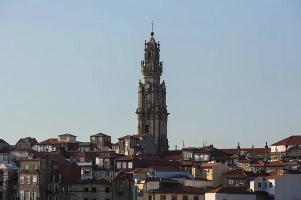 Vista Torre Dos Clerigos Centro Ciudad Oporto Portugal —  Fotos de Stock