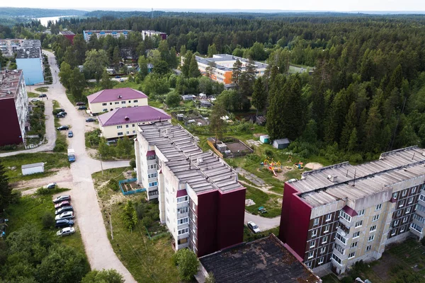 Ovanifrån Stadsbyn Nikolskij Leningradregionen Ryssland — Stockfoto