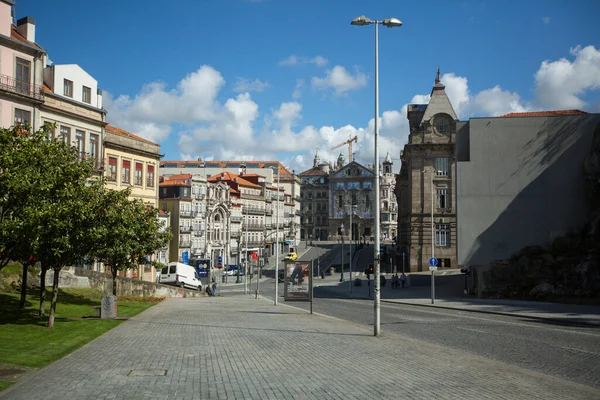 Porto Portugal Abril 2020 Calles Vacías Centro Oporto Durante Pandemia — Foto de Stock