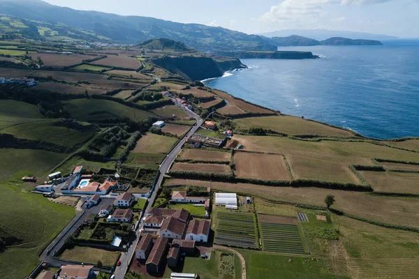 Vista Panorâmica Dos Edifícios Cidade Maia Ilha San Miguel Açores — Fotografia de Stock