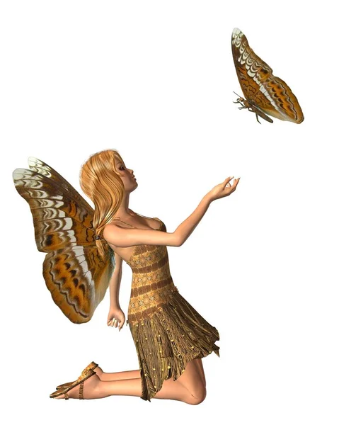 Admiral Butterfly Fairy - 2 — Stock Photo, Image