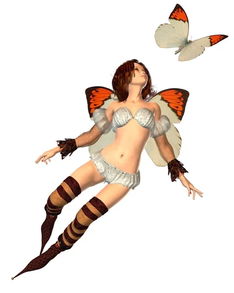 Oranjetipje Butterfly Fairy - 3 — Stockfoto