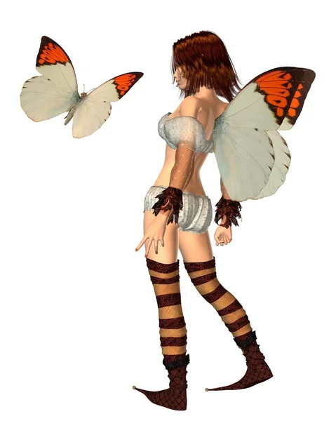 Oranjetipje Butterfly Fairy - 1 — Stockfoto