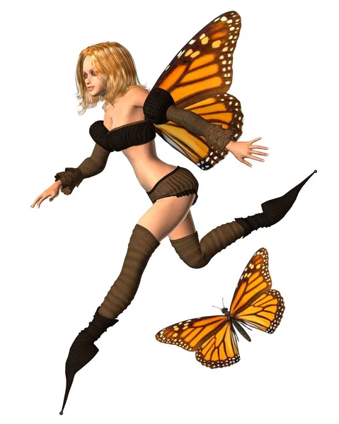 Monarch Butterfly Fairy - 3 — Zdjęcie stockowe